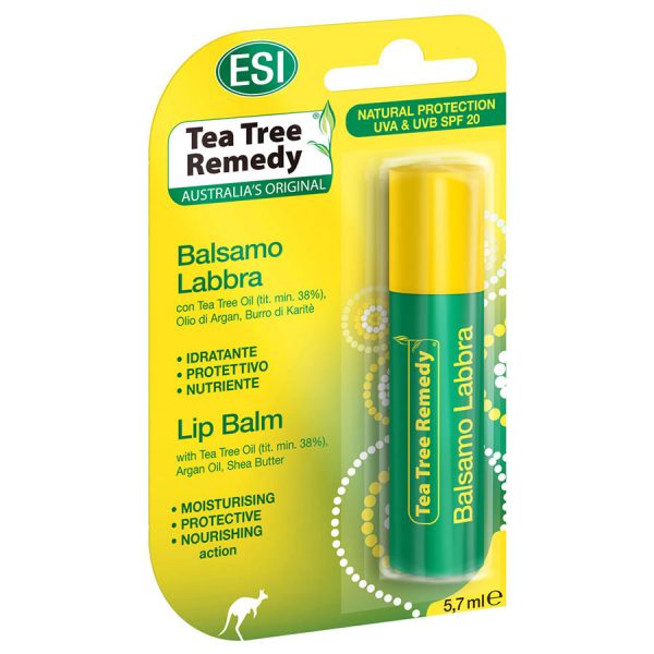 Balsam de buze hidratant cu ulei de arbore de ceai